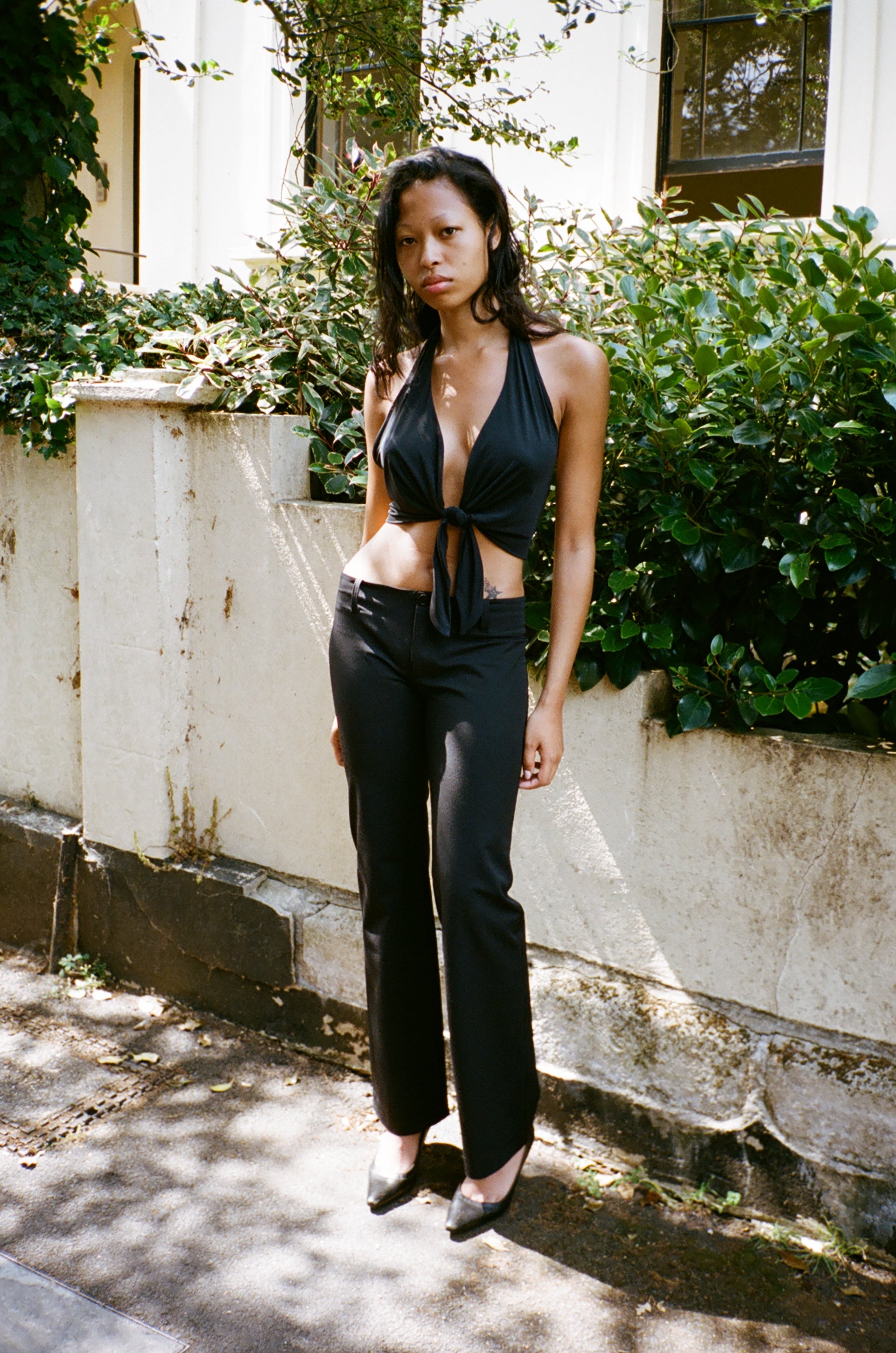 LO-RISE TROUSERS
