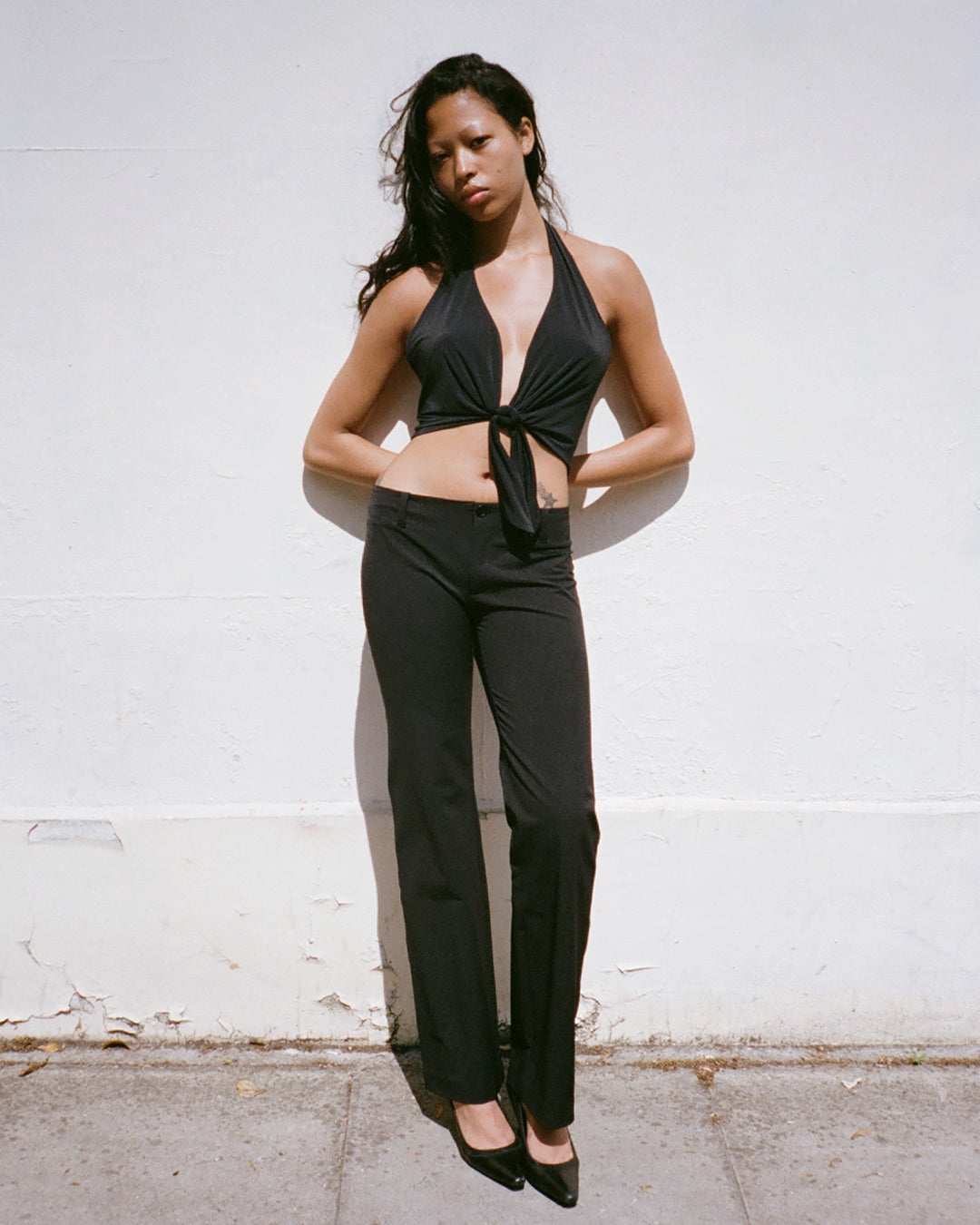 LO-RISE TROUSERS